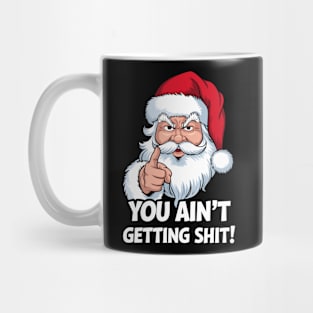 Funny Angry Santa Claus Design Mug